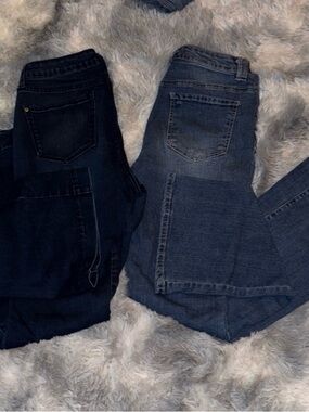 Nine West Blue Flare Wide Leg Jeans d.jeans boot SIZE 10  2pair